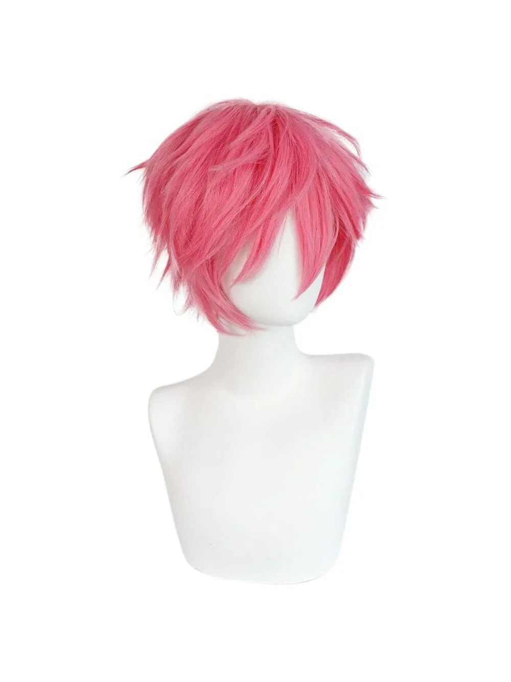 Men's Pink Synthetic Fiber Short Blonde Golden Cosplay Modern Wigs